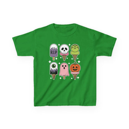 Horror Movie Summer Popsicle Halloween Ice Cream Summer-ween T-Shirt For Kids