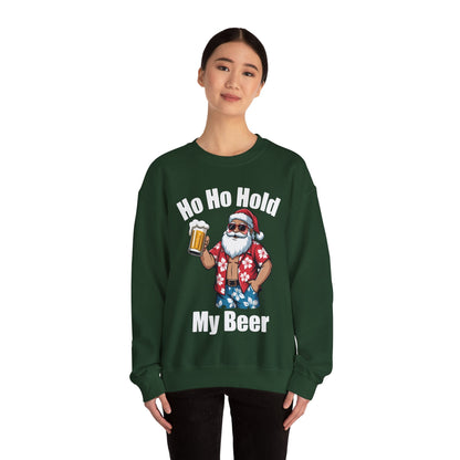 Funny Santa With Sunglasses And Beer Christmas in July Sweatshirt