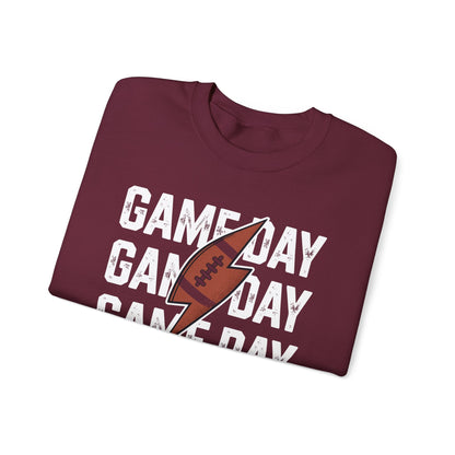 Vintage Game Day Football Lightning Bolt Funny Team Sport Sweatshirt