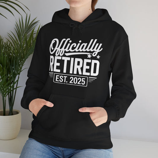 Funny Retirement 2025 Officially Retired 2025 Vintage Humor Hoodie