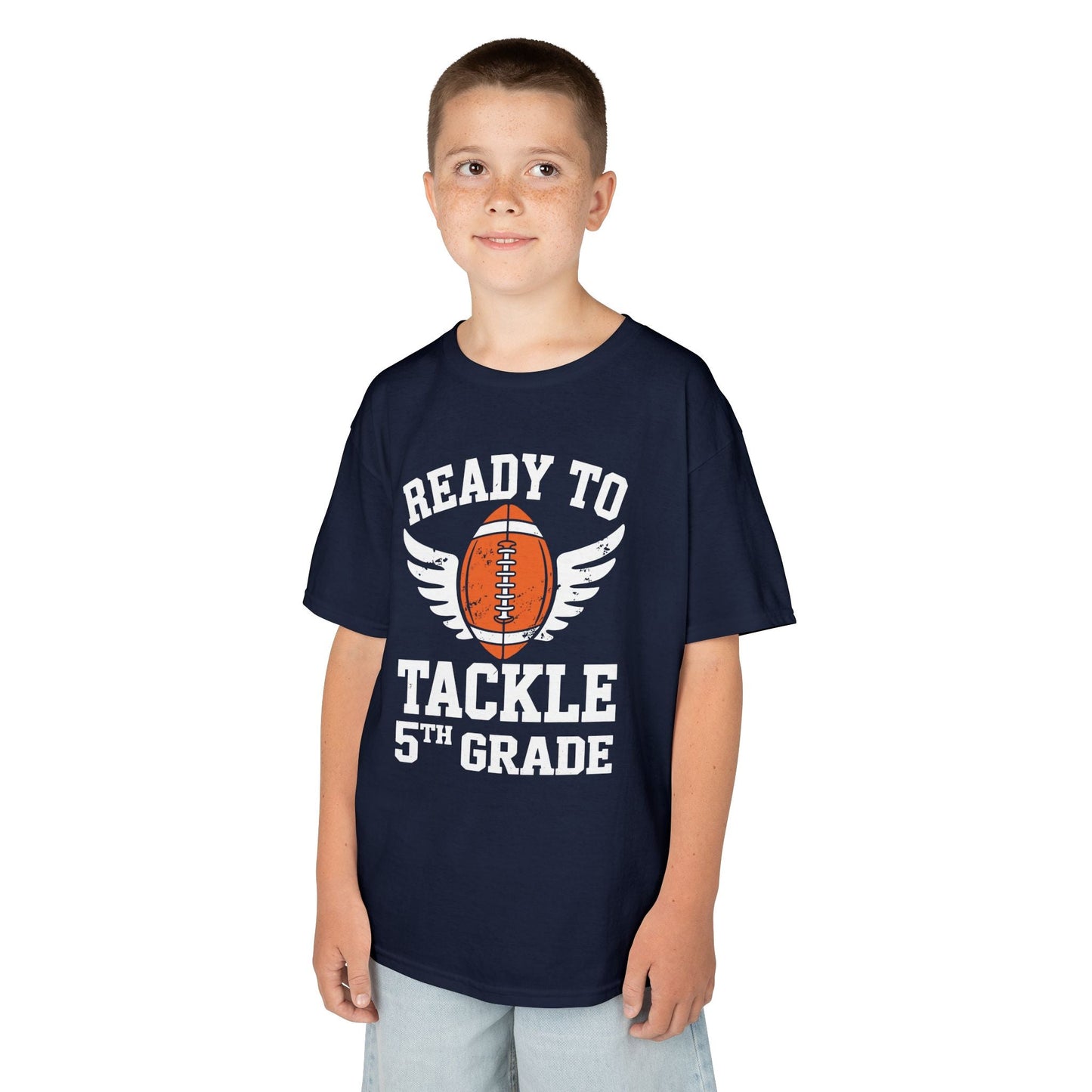Ready To Tackle 5th Grade Football First Day Sport Kids T-Shirt