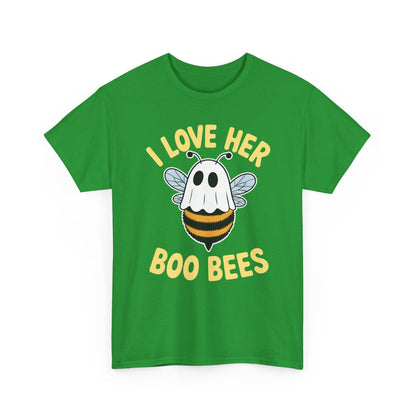 I Love Her Boo Bees Couples Halloween Adult Costume His Men T-Shirt