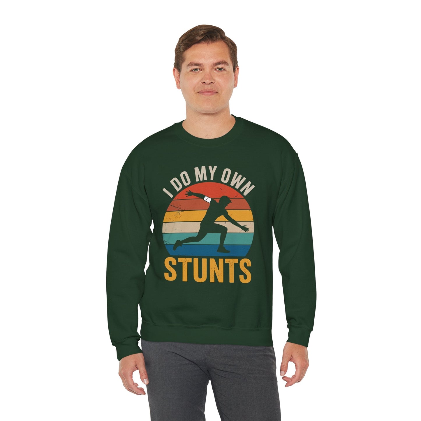 Funny I Do All My Own Stunts Broken Bones Sweatshirt