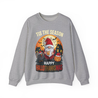 Happy Hallothanksmas Halloween Thanksgiving Merry Christmas Sweatshirt