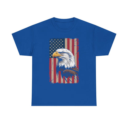 American Flag Bald Eagle Patriotic Red White Blue T-Shirt