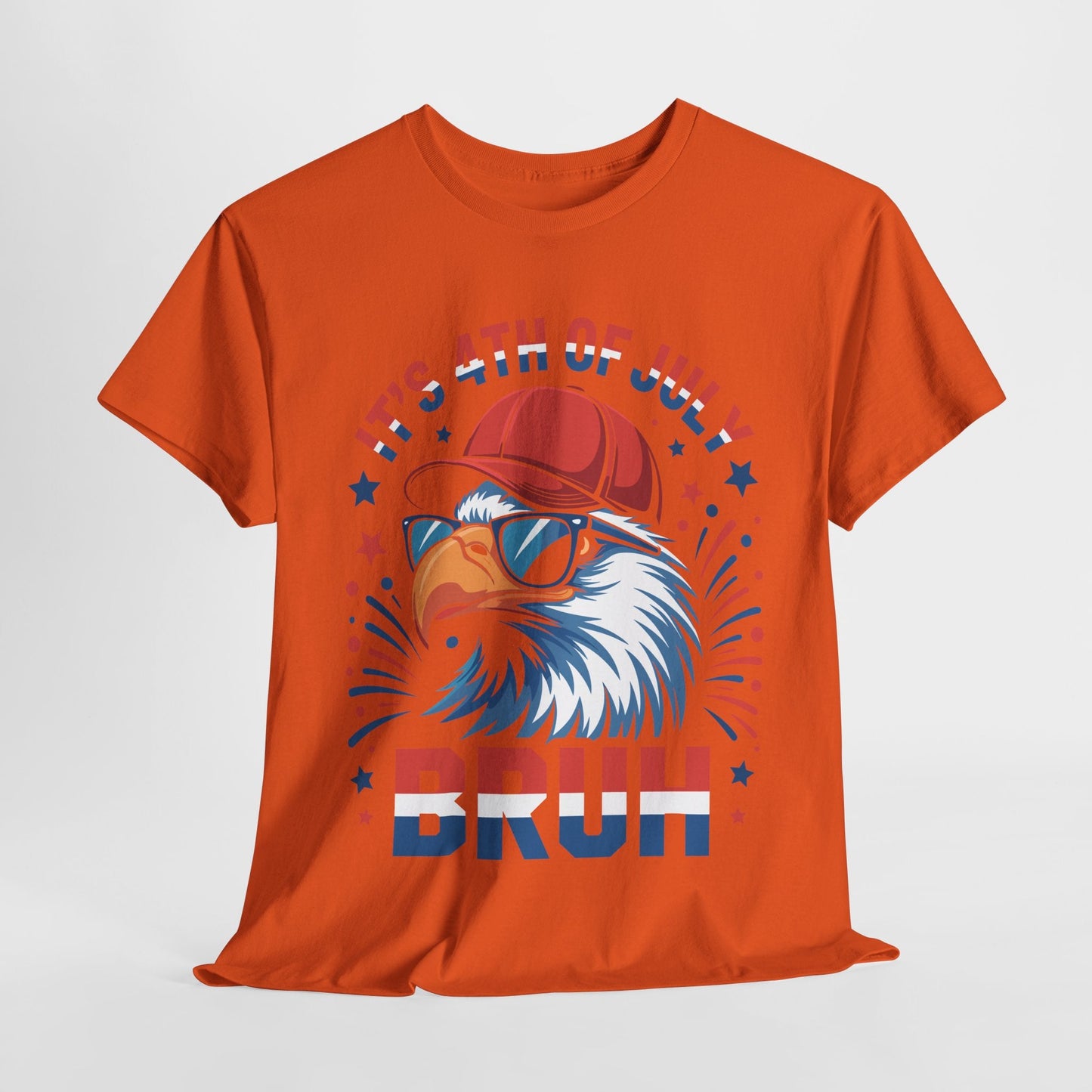 Bruh 4th Of July Boys Kids Fourth Of July Bald Eagle T-Shirt