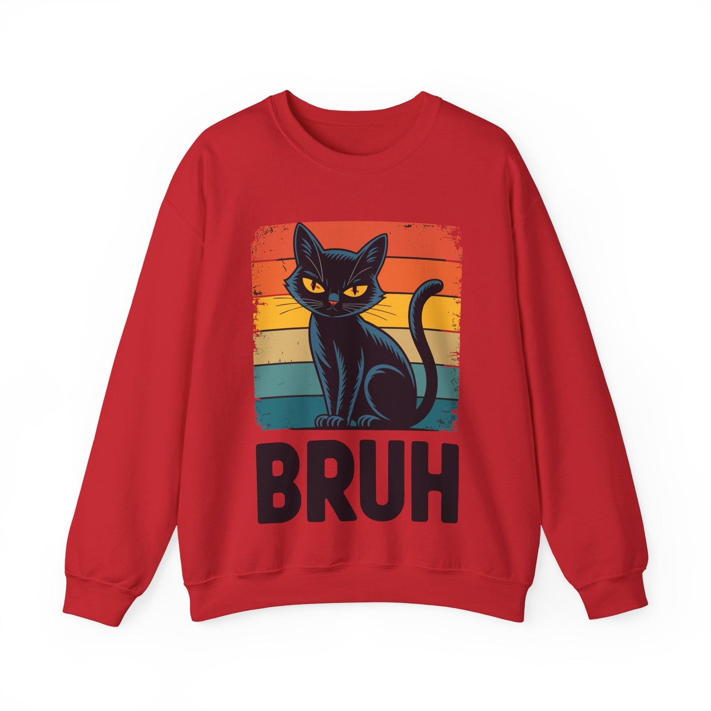 Funny Cat Bruh For Teens Boys Girls Men Women Meme Graphic Sweatshirt