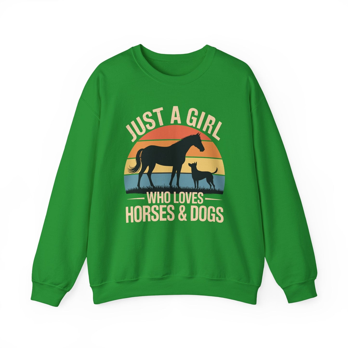 Just A Girl Who Loves Horses and Dogs Women Girls Sweatshirt