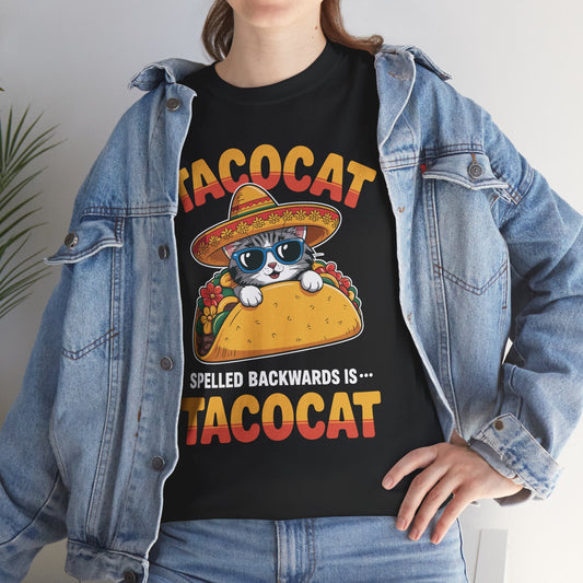 Tacocat Spelled Backwards Taco Cat Cinco De Mayo T-Shirt Men Women