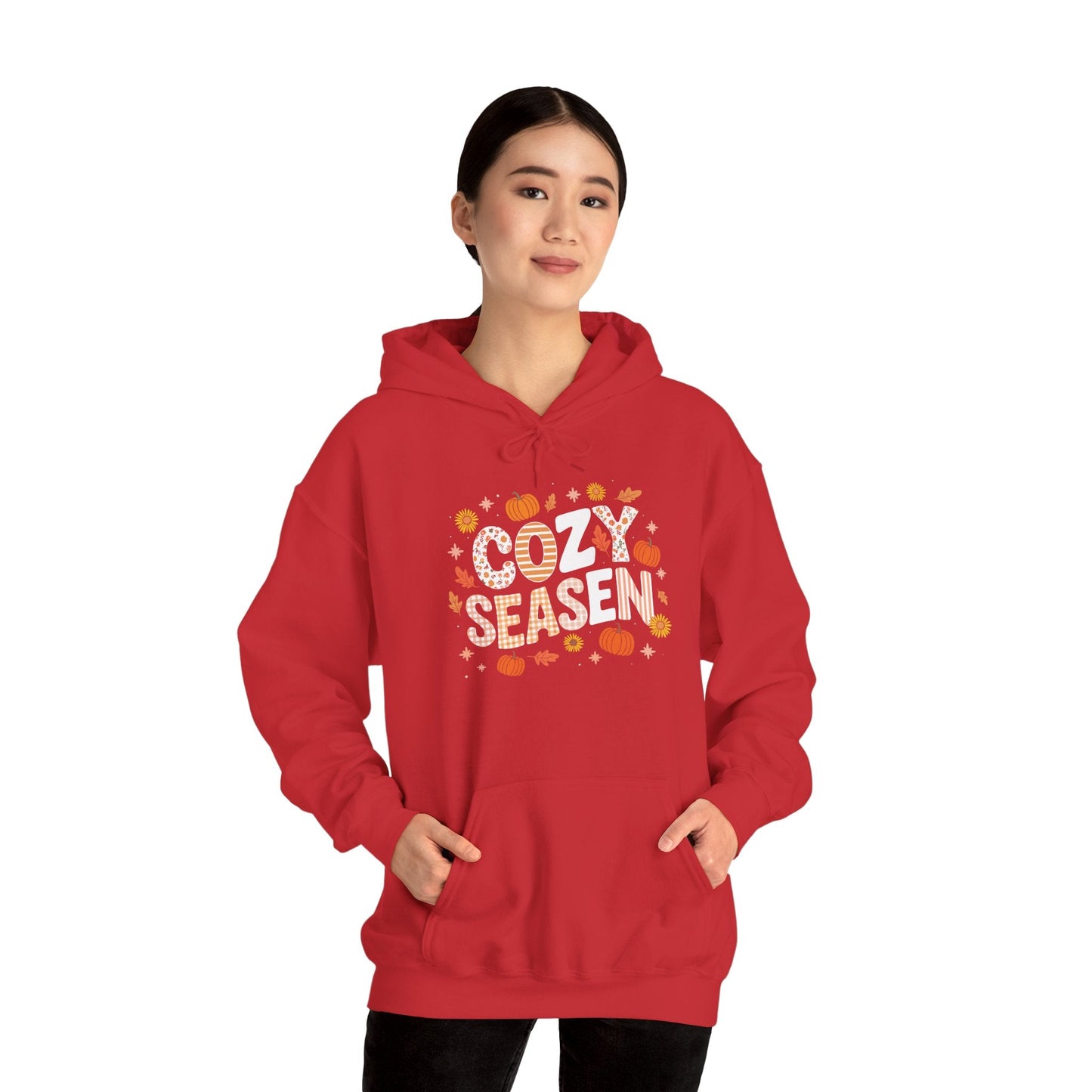 Cozy Season Autumn Fall Vibes Halloween Thanksgiving Pumpkin Hoodie