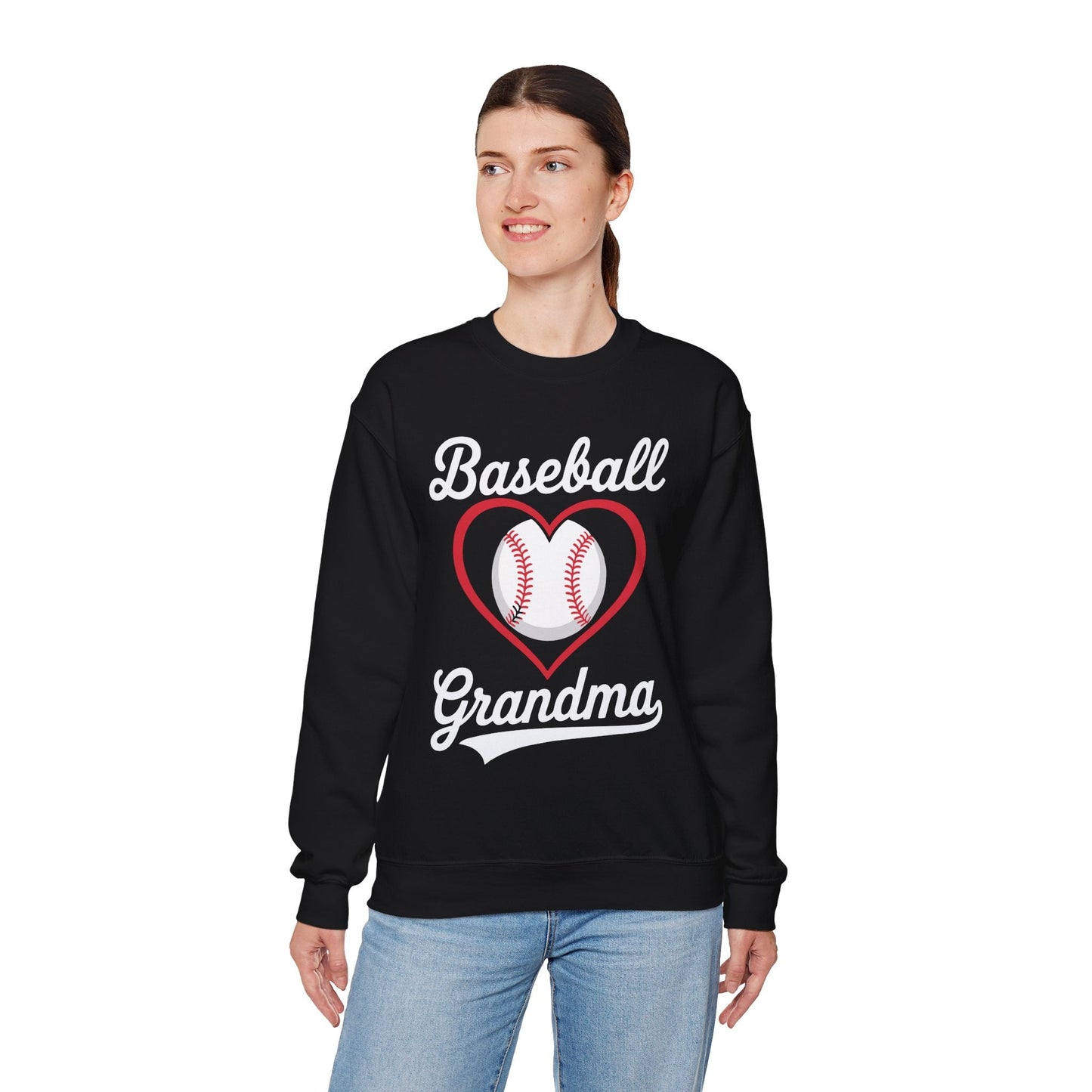 Baseball Grandma Women Baseball Heart Mothers Day Sweatshirt