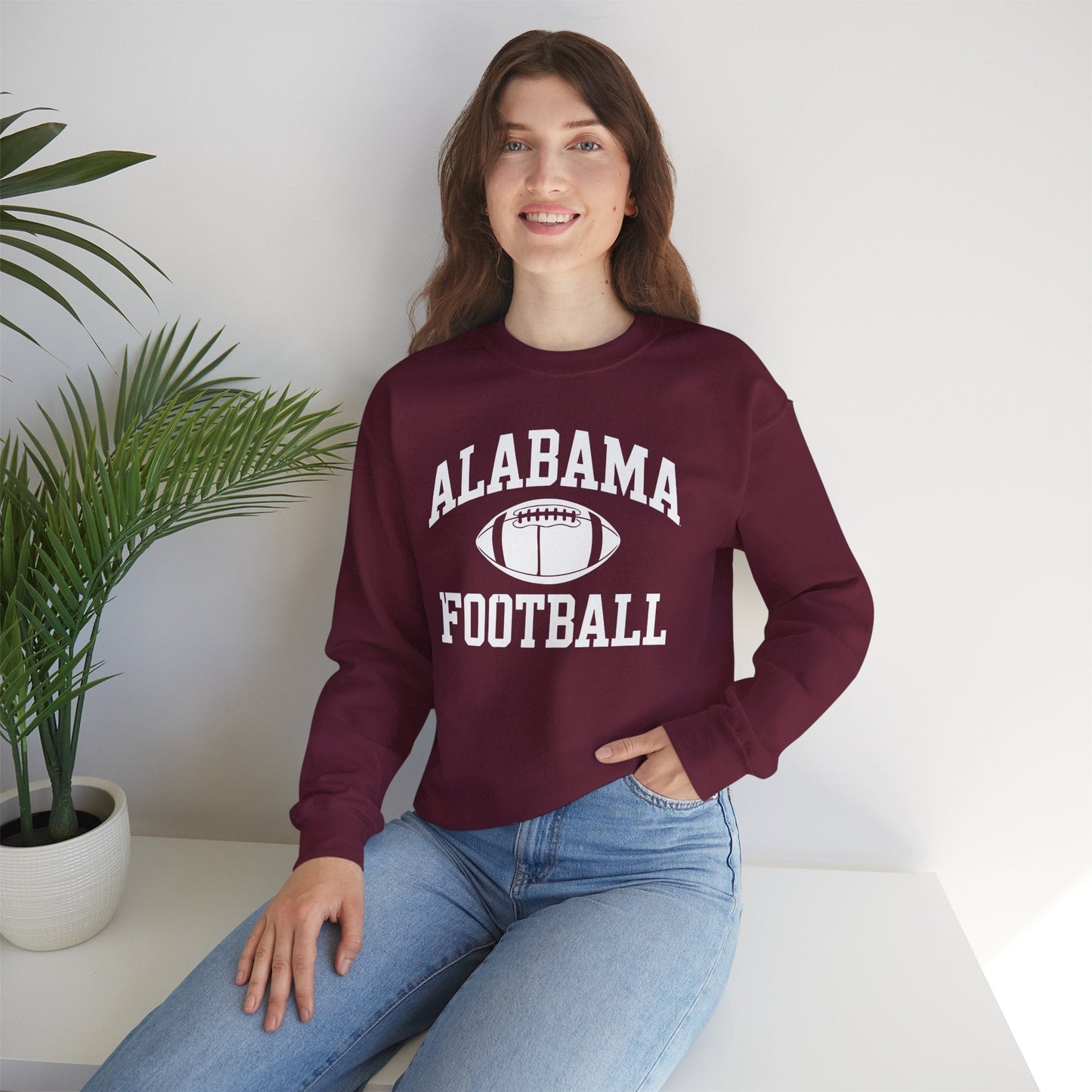 Men's Grey Alabama Football Vintage Distressed Sweatshirt