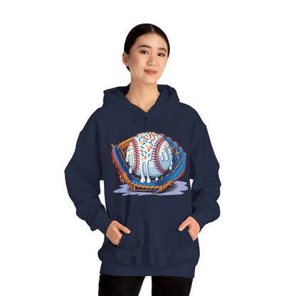 Baseball Drip Ice Cream Sprinkles Baseball Glove Hoodie