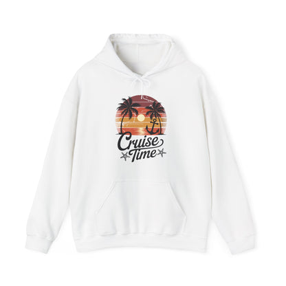 On Cruise Time Coconut Tree Graphic Summer Vacation Cruising Hoodie