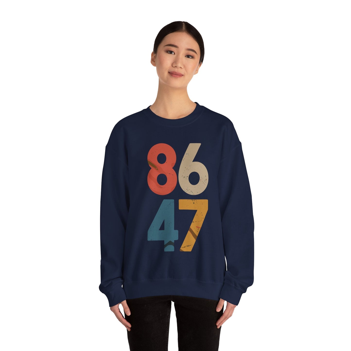 Classic Vintage 80s Style 86 47 Anti Trump Sweatshirt