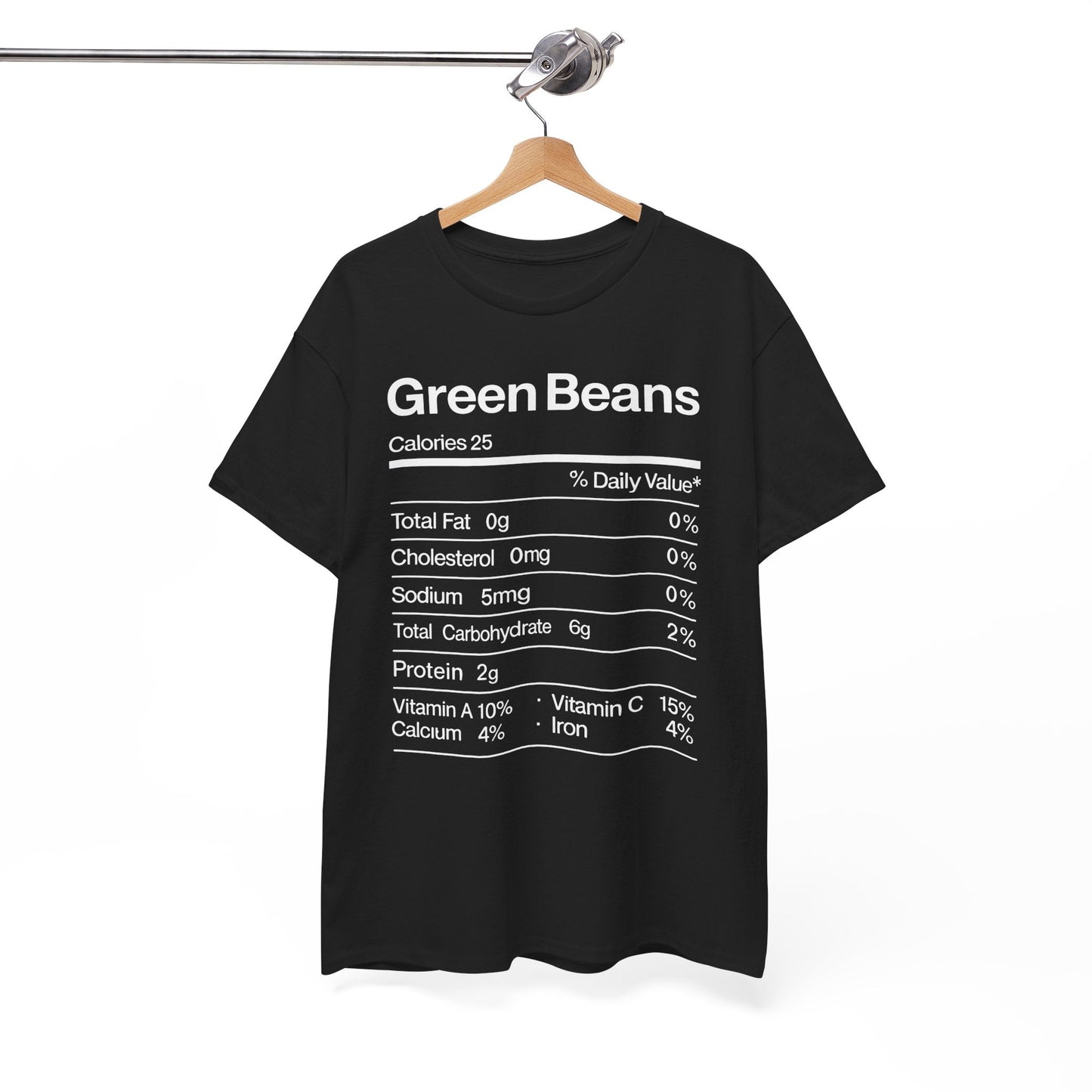 Green Beans Nutrition Facts Funny Thanksgiving Christmas T-Shirt