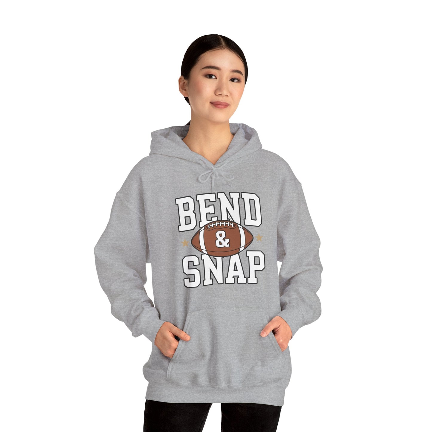 Funny Game Day Touchdown Season Cute Bend and Snap Football Hoodie