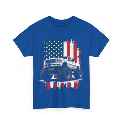 Monster Truck USA Flag American T-Shirt