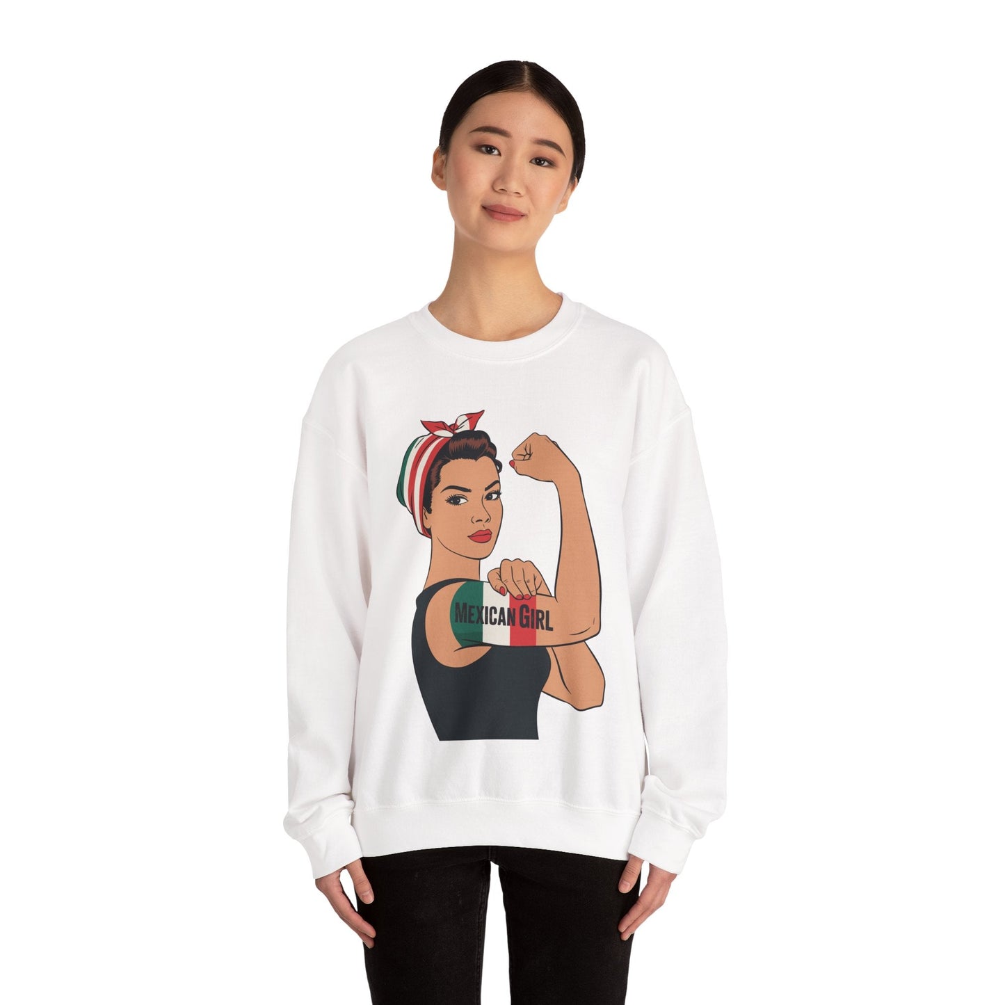 Mexican Girl Mujer Rosie Riveter Cinco De Mayo Fiesta  Sweatshirt Women