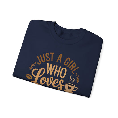 Just A Girl Who Loves Coffee Womens Coffee Lover Sweatshirt