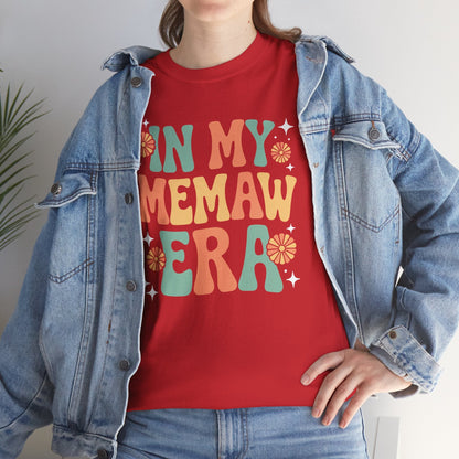 In My Memaw Era Funny Sarcastic Groovy Retro Mothers Day T-Shirt