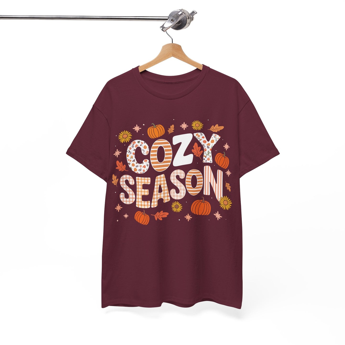Cozy Season Autumn Fall Vibes Halloween Thanksgiving Pumpkin T-Shirt