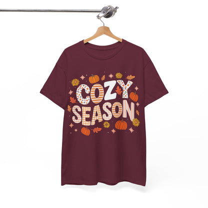 Cozy Season Autumn Fall Vibes Halloween Thanksgiving Pumpkin T-Shirt