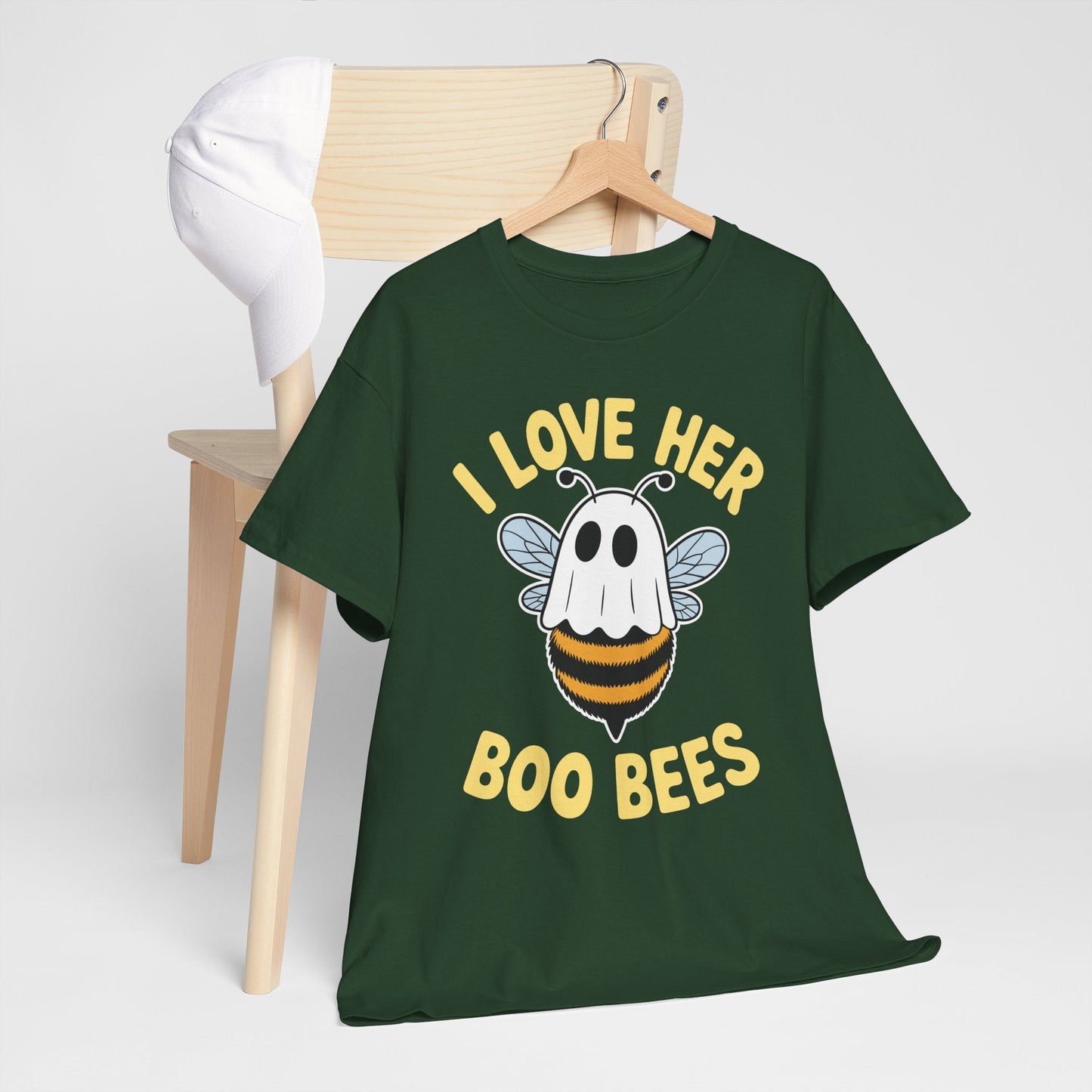 I Love Her Boo Bees Couples Halloween Adult Costume His Men T-Shirt