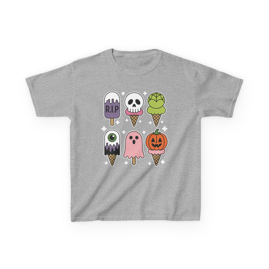 Horror Movie Summer Popsicle Halloween Ice Cream Summer-ween T-Shirt For Kids