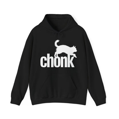 Chonk Cat Meme Funny Black Hoodie