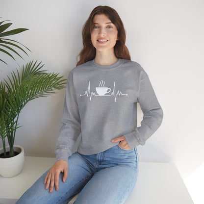 Coffee Heartbeat Drinking Coffee Sweatshirt