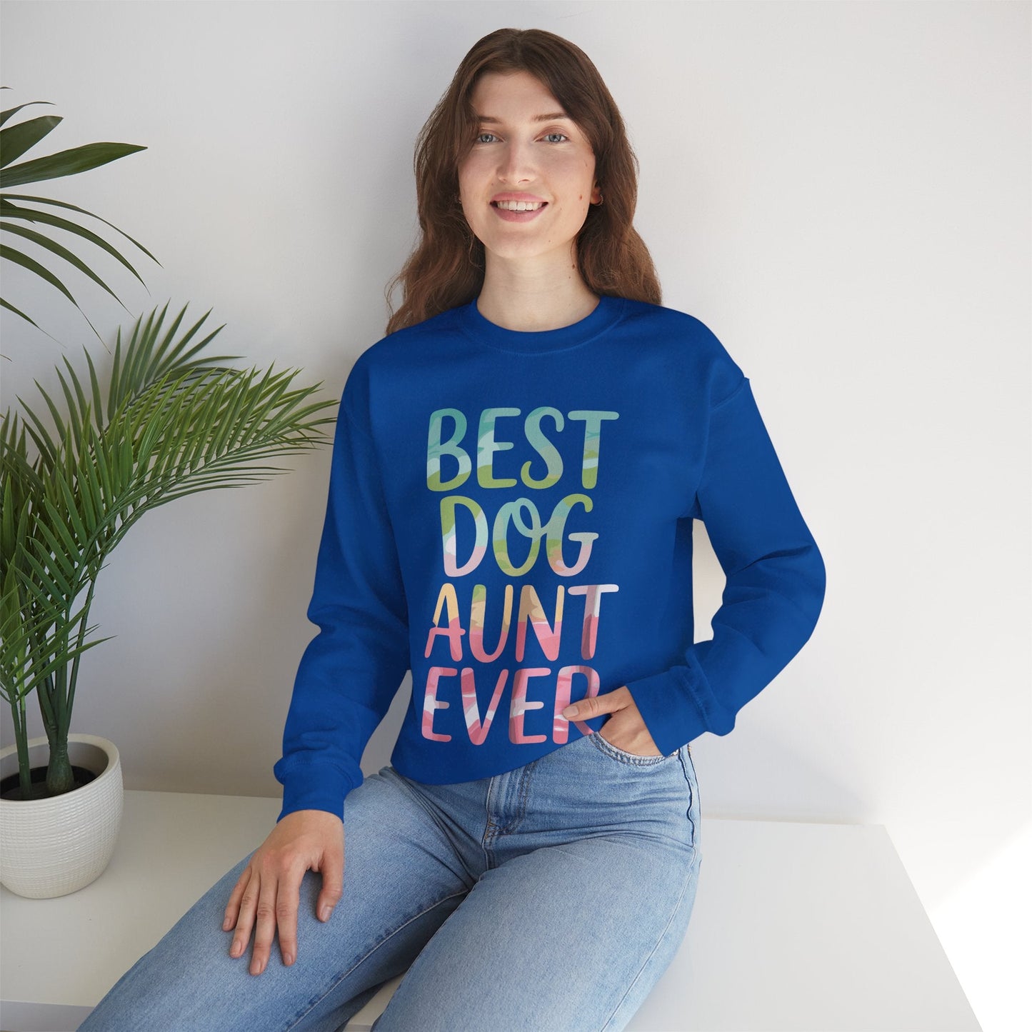 Best Dog Aunt Ever Shirt Women Dog Lover Auntie Mothers Day Sweatshirt