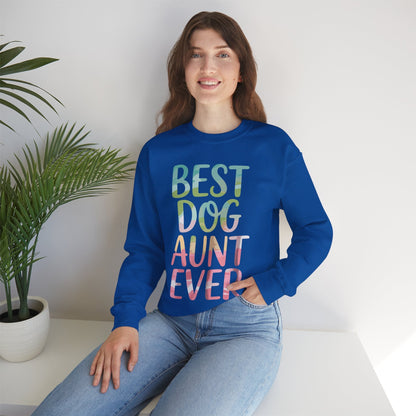 Best Dog Aunt Ever Shirt Women Dog Lover Auntie Mothers Day Sweatshirt