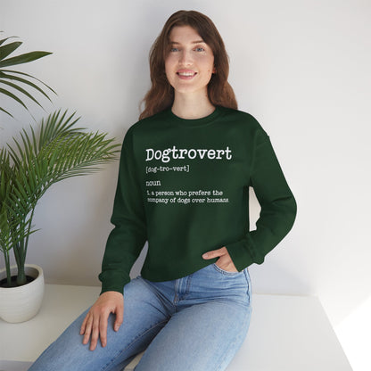 Dogtrovert Definition, Funny Dog Sweatshirt For Men Women