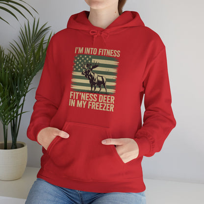 Hunting Im Into Fitness Fit Ness Deer Freezer Men Women Hoodie