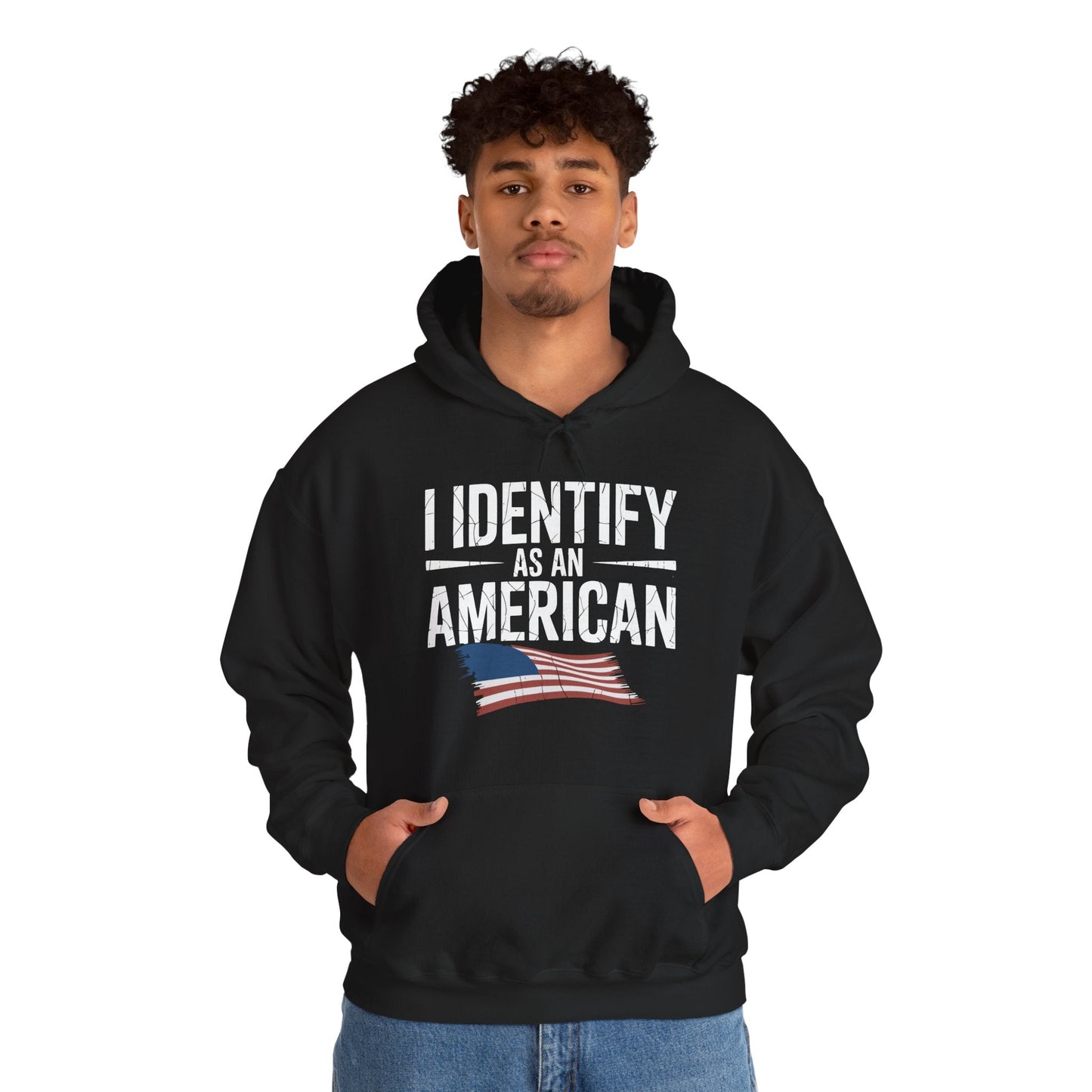 I Identify as an American No Identity Politics USA Hoodie