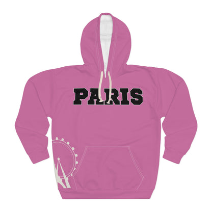Paris Vibes Pullover Hoodie All Over Print French Street Style Aesthetic