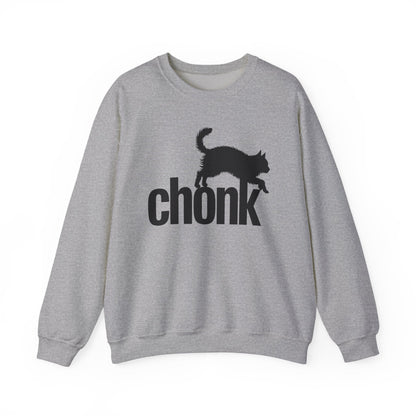 Chonk Cat Meme Funny Black Sweatshirt