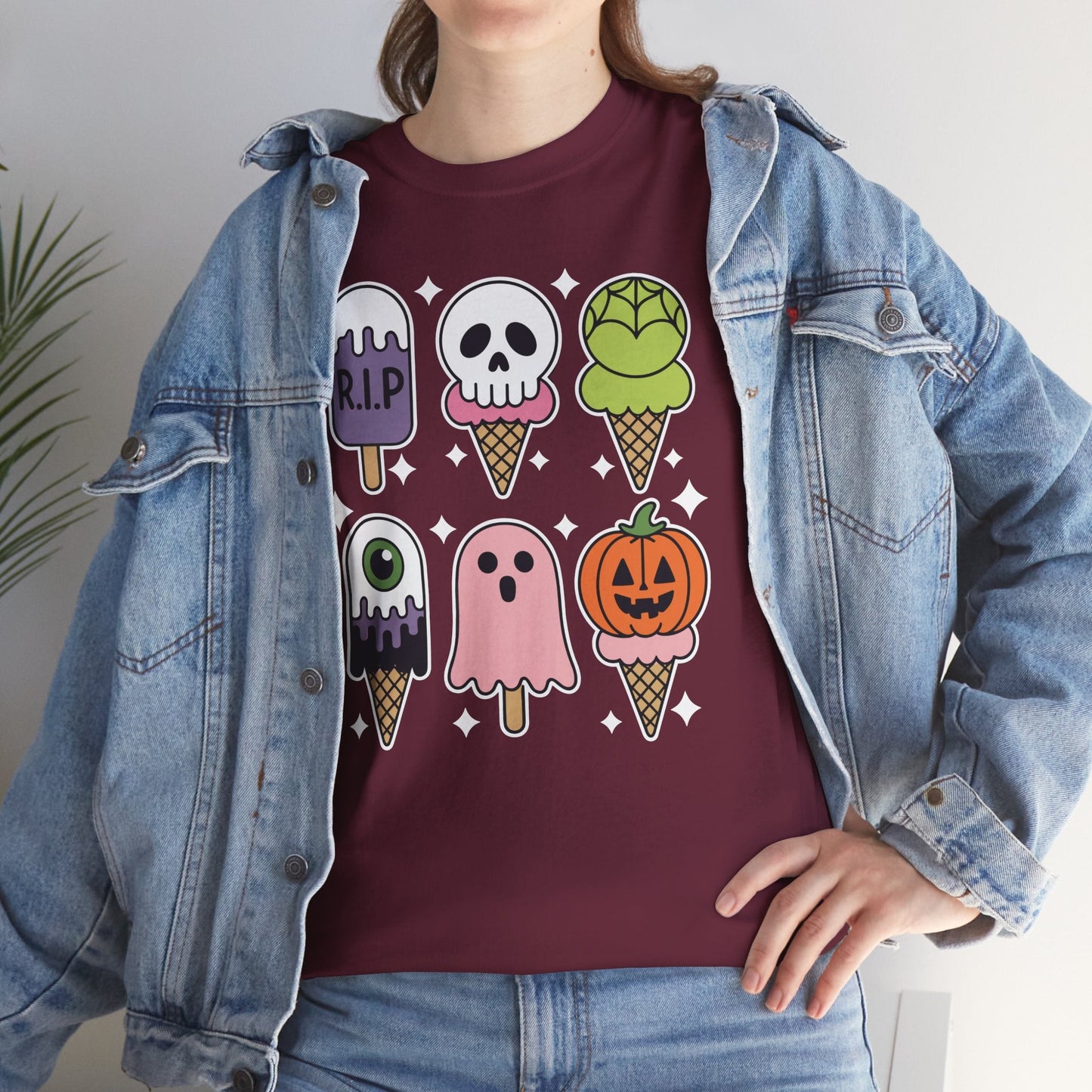 Horror Movie Summer Popsicle Halloween Ice Cream Summer-ween T-Shirt for Men Women