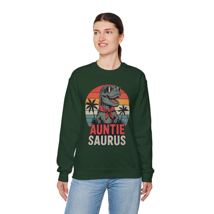 Auntiesaurus T Rex Dinosaur Auntie Saurus Family Matching Sweatshirt