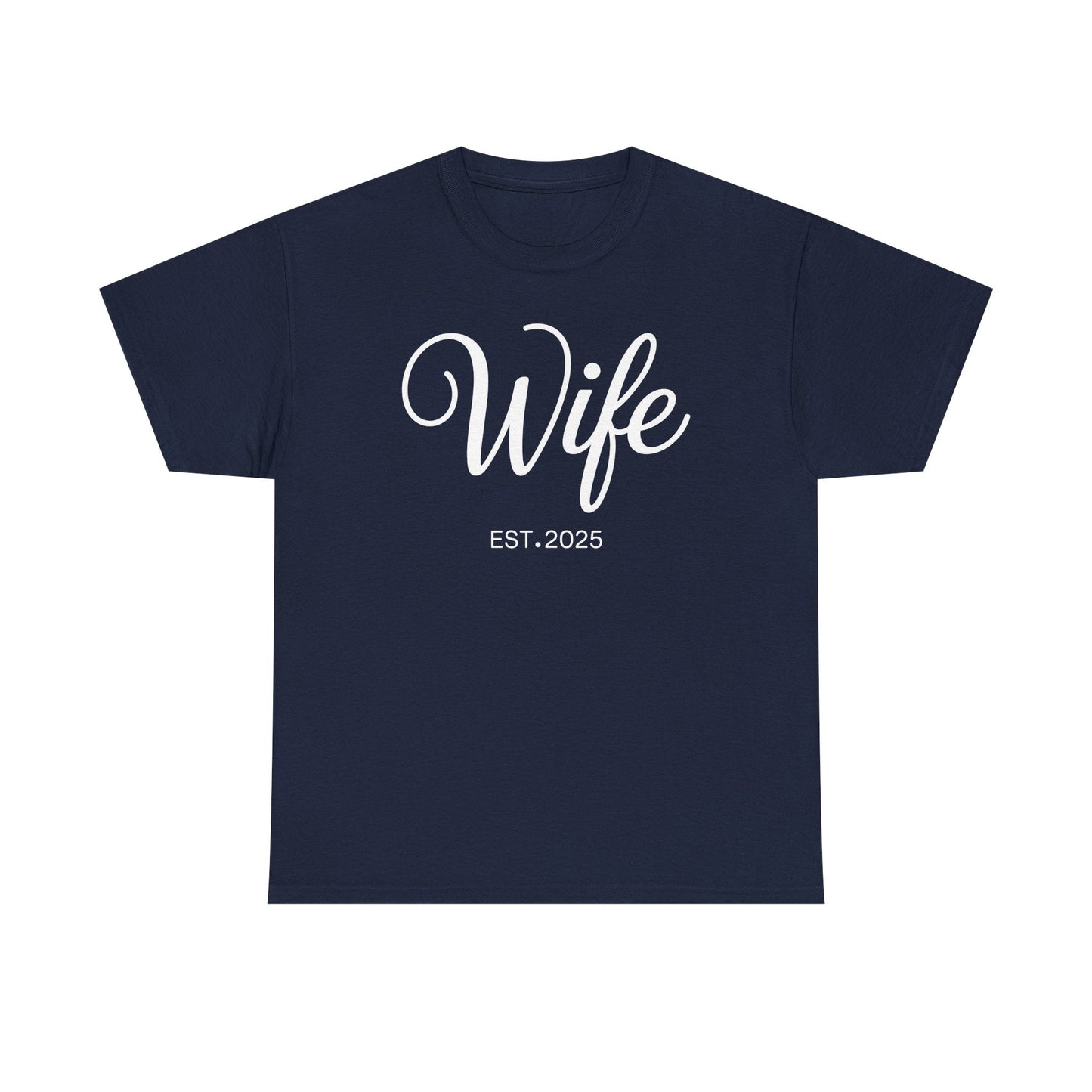 Wife Est 2025 Just Married Honeymoon Wedding Couples T-Shirt