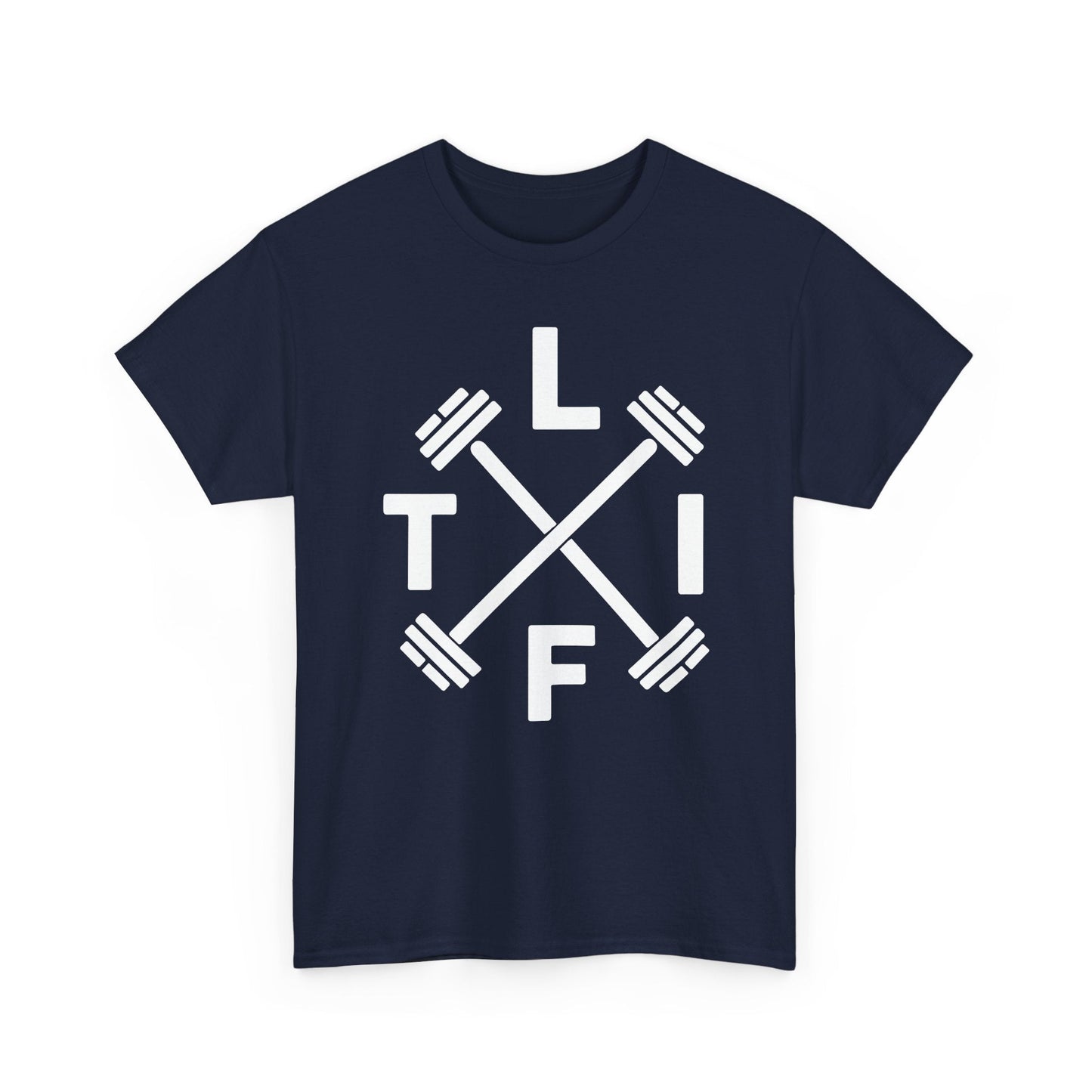 LIFT Weightlifting Fitness Barbells Crossed Circle T-Shirt