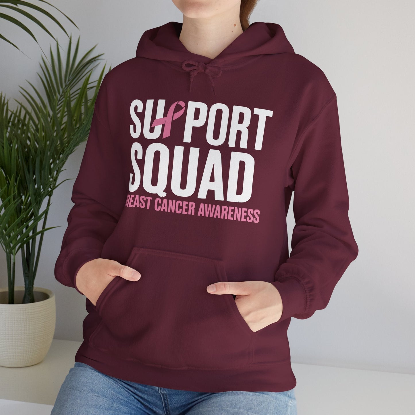 Breast Cancer Shirts Support Squad Breast Cancer Awareness Hoodie