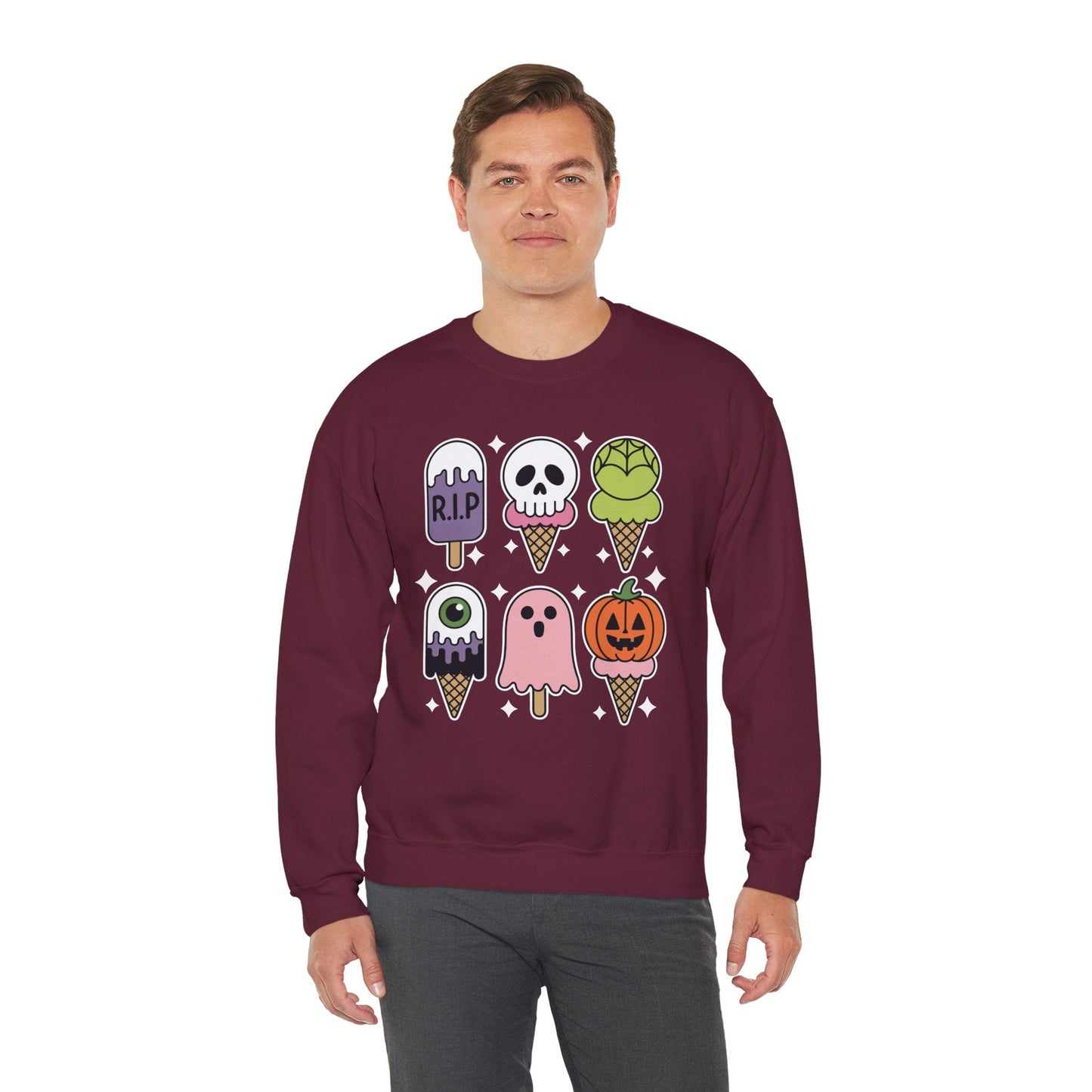 Horror Movie Summer Popsicle Halloween Ice Cream Summer-ween Sweatshirt for Men Women
