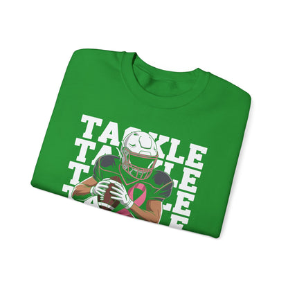 Tackle Football Breast Cancer Awareness Pink Ribbon Sweatshirt