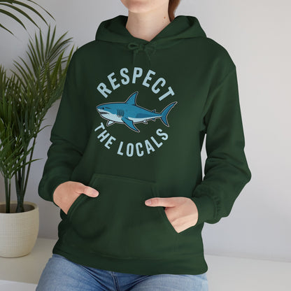 Respect The Locals Shark Ocean Animal Rights Biology Life Hoodie