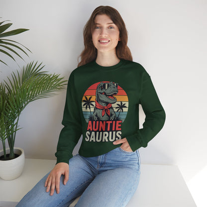 Auntiesaurus T Rex Dinosaur Auntie Saurus Family Matching Sweatshirt