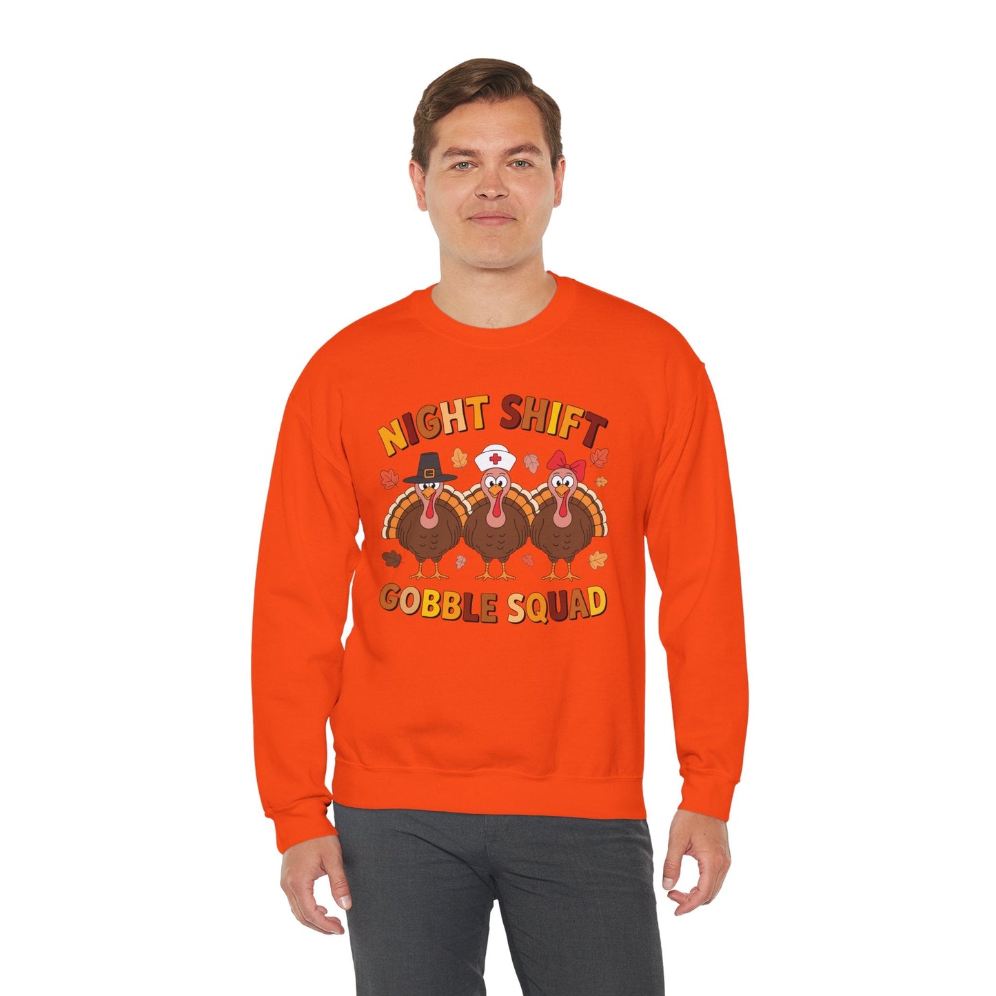 Night Shift Gobble Squad Night Worker Staff Thanksgiving Sweatshirt