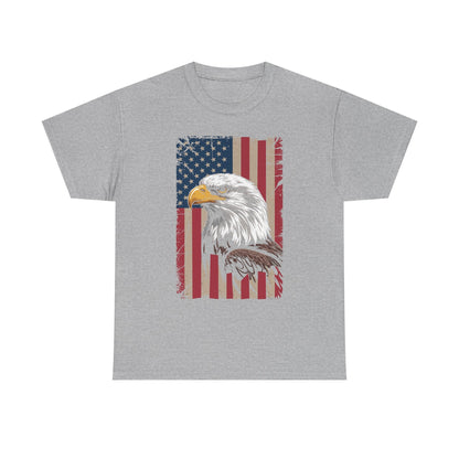American Flag Bald Eagle Patriotic Red White Blue T-Shirt