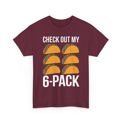 Funny 6 Pack Fitness Taco Mexican Gym Top for Taco Lovers T-Shirt
